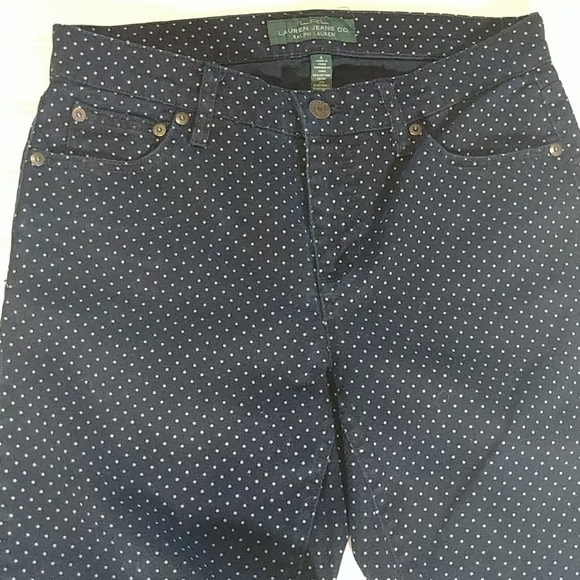 Lauren Ralph Lauren Polka Dot Straight Leg Jean - Picture 4 of 10